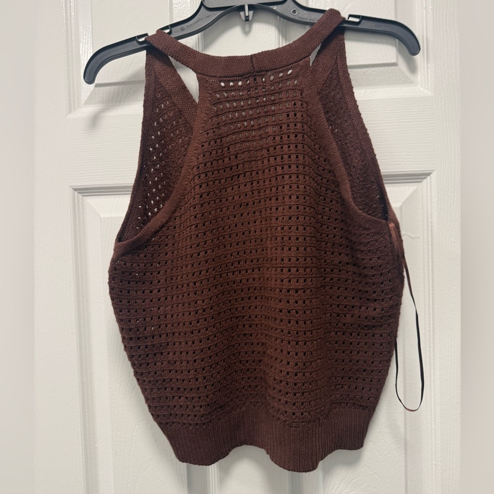 a new day Chocolate Knit Sleeveless Cardigan - Picture 4 of 4